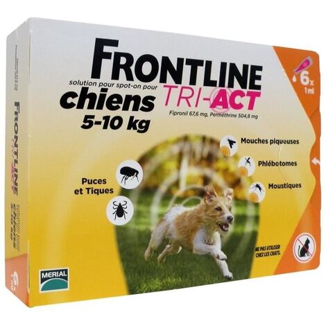 FRONTLINE TRI-ACT 6X1ML - POUR CHIEN DE 5-10KG 304685