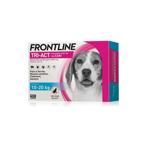 Frontline Tri-Act Spot-On Per Cani M - in confezione da 3 pipette