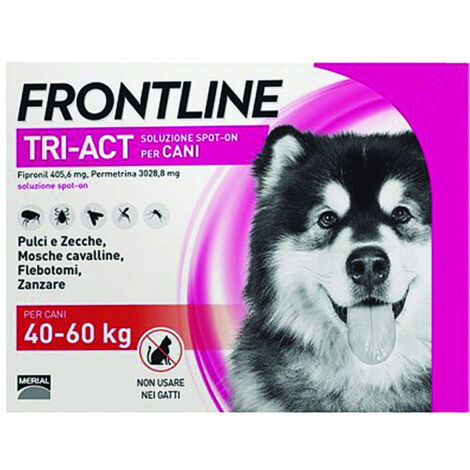 Frontline tri-act spot-on per cani xl - in confezione da 6 pipette