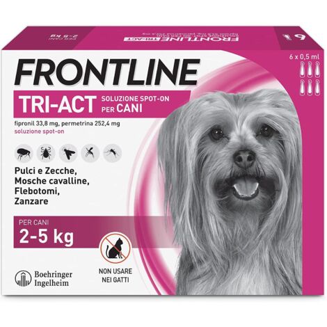 FRONTLINE TRI-ACT SPOT-ON PER CANI "XS"  --- da 6 pipette