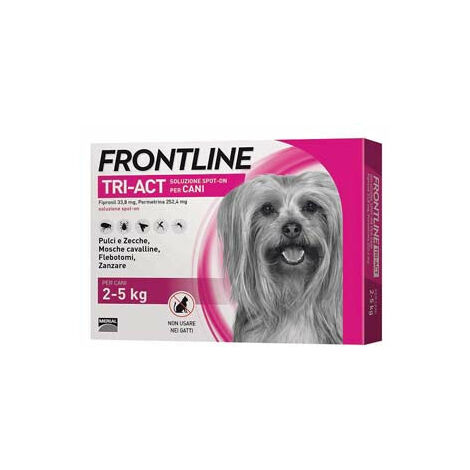 Frontline Tri-Act Spot-On Per Cani Xs - in confezione da 6 pipette