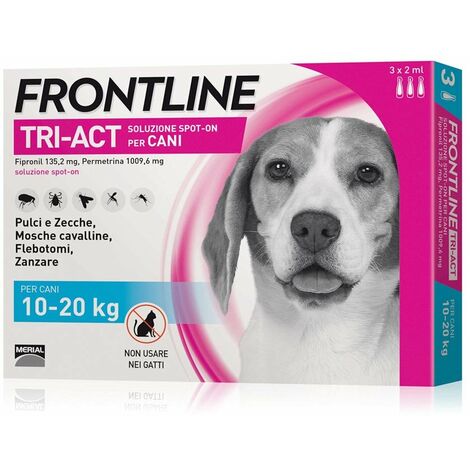Frontline Tri-act Spot On pour chiens de taille moyenne 10-20 kg paquet de 3 pipettes