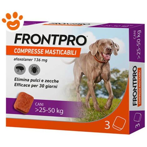 Frontpro Compresse Masticabili Per Cani Kg.25-50 - confezione 3 compresse
