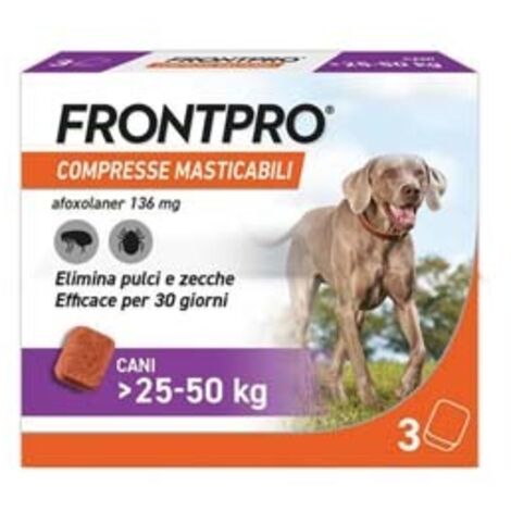 FRONTPRO COMPRESSE MASTICABILI PER CANI KG.2550 confezione 3 compresse FRONTPRO
