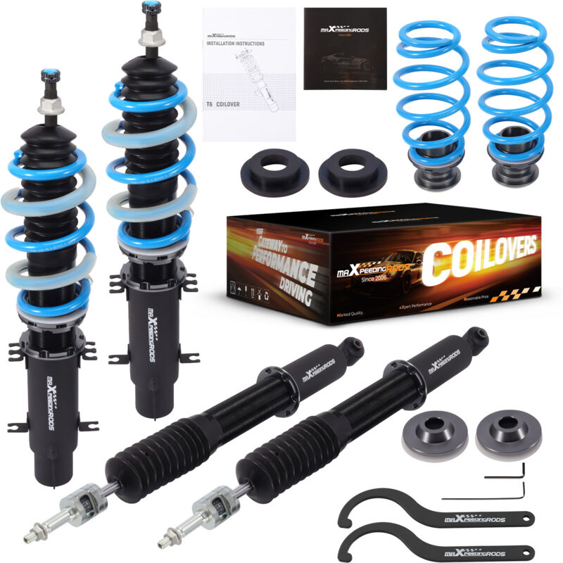 Image of Front&Rear Gewindefahrwerk for VW GOLF MK4 (1J1) FWD 1997–2006 Höhenverstellbar