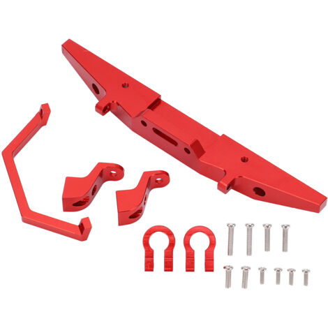 Frontstoßstange aus Aluminium mit Anhängerkupplung für 1/12 RC-Fahrzeug MN D90 – Rot