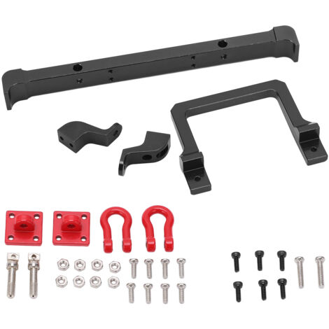 Frontstoßstange aus Aluminiumlegierung für MN D90 99s, Ersatzteile und Zubehör für 1/10 RC-Cars, Farbe: Schwarz.