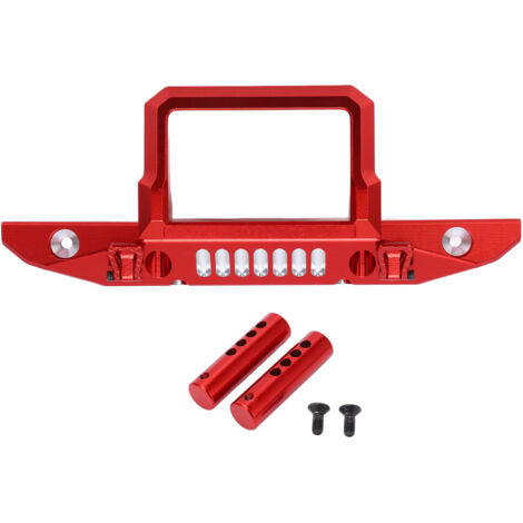 Frontstoßstange aus Aluminiumlegierung mit LED-Öffnungen für Axial 1/6 SCX6 RC-Fahrzeuge – Rot