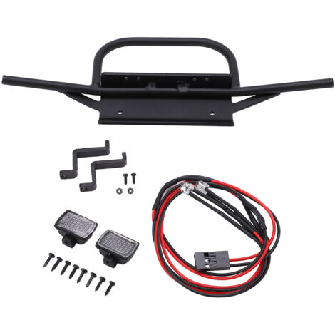 Frontstoßstange aus Metall mit LED-Scheinwerfern für RC-Car MN D90, 1:12 Maßstab, Upgrade-Teile und Zubehör R788B