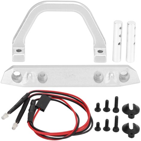 Frontstoßstange aus metallischem Aluminium mit LED-Beleuchtung, stabiles Zubehör für das ferngesteuerte Auto Axial SCX24 im Maßstab 1:24
