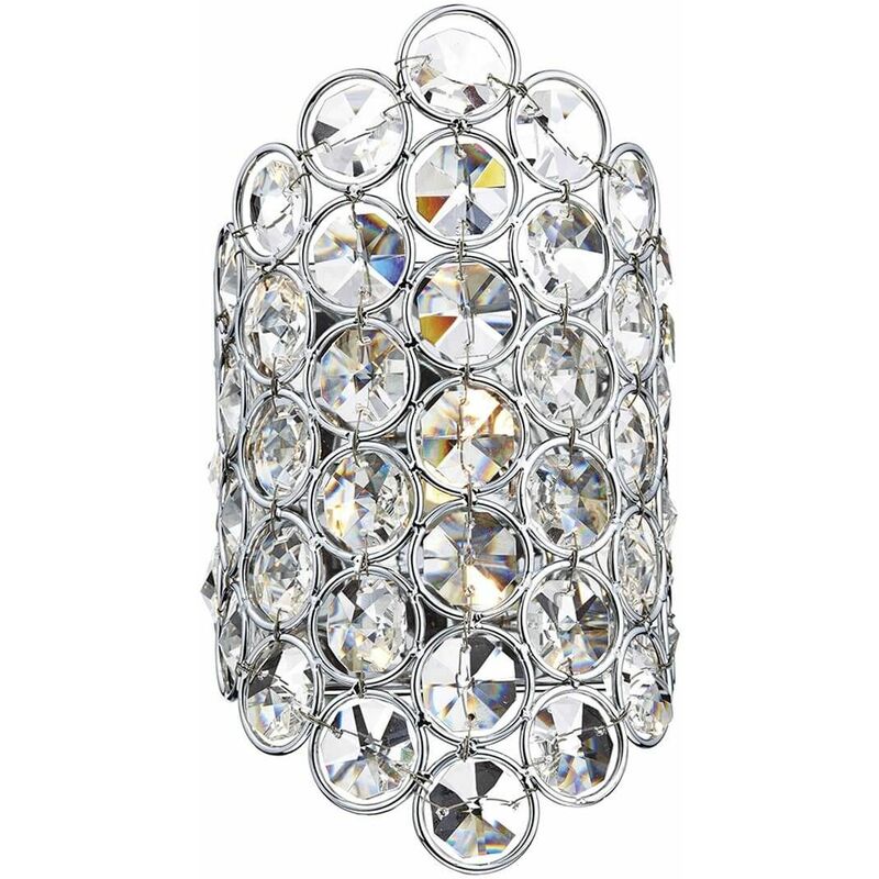 10darlighting - Frost Crystal and Polished Chrome 1-Light Wall Sconce