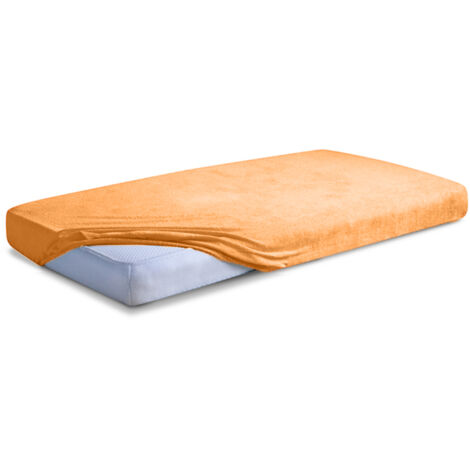 FROTTE CLASSIC feuille avec caoutchouc 110x190, 120x200x20, orange08, MATEX