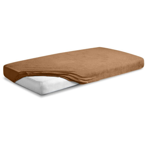 FROTTE PREMIUM Sábana con goma 190x210, 200x220x20 marrón claro17 MATEX