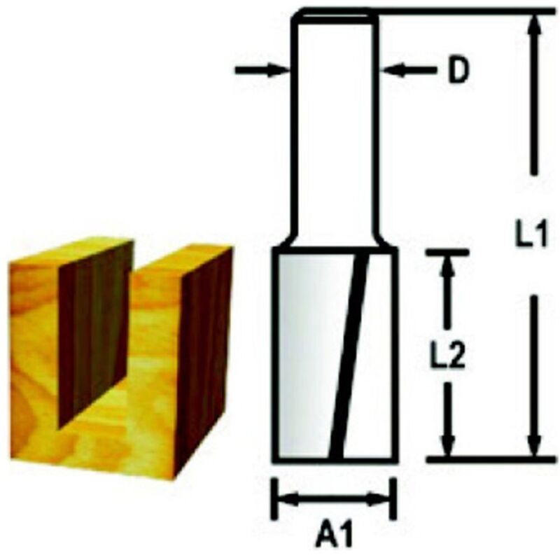 Image of Nutfräser zweischneidig 8mm Fräswerkzeug Oberfräse D-47525 - Makita
