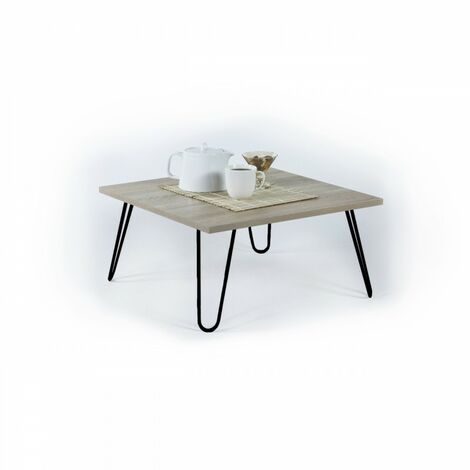 Frühstückstisch aus Eiche schwarz cm 60x60x29 h