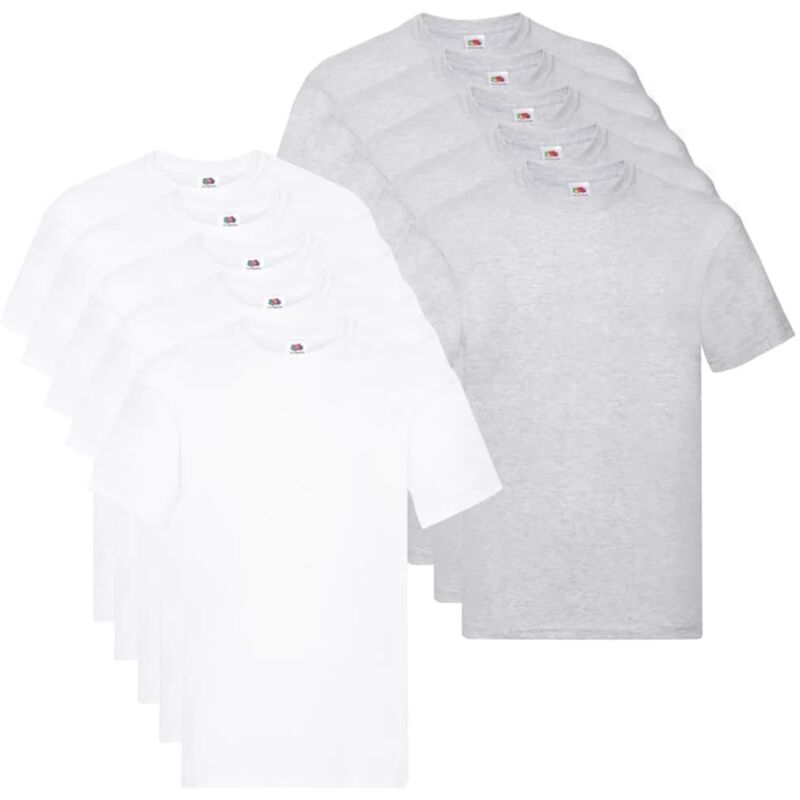 

Fruit of the Loom Camisetas originales 10 uds 3XL algodón - Blanco