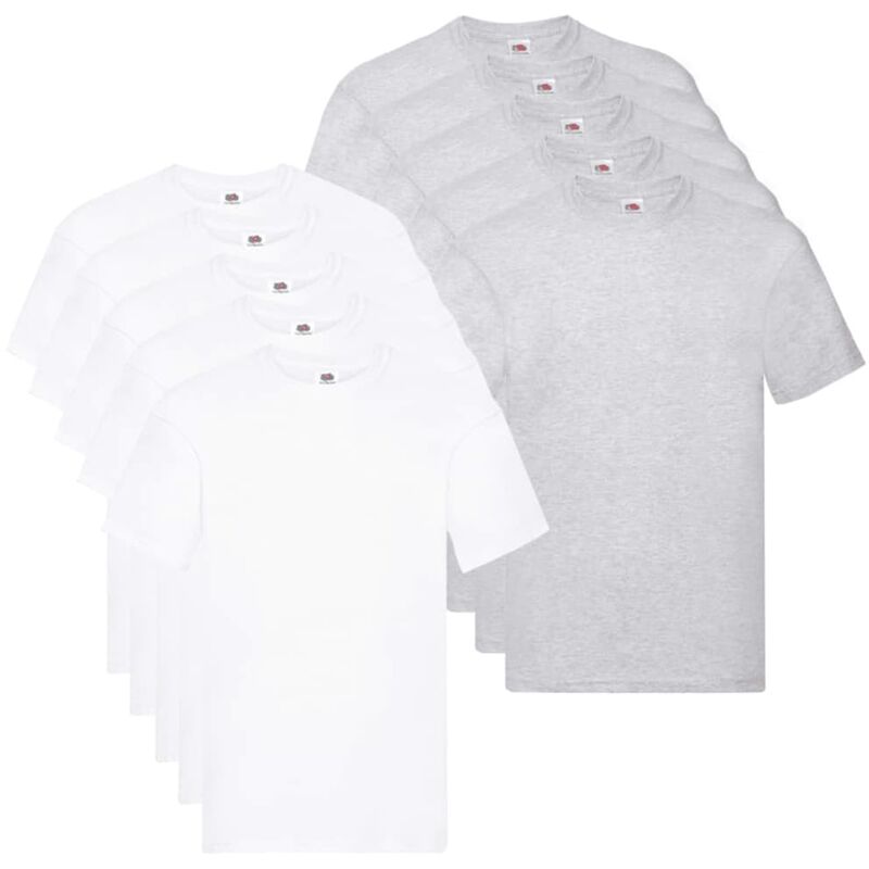 

Fruit of the Loom Camisetas originales 10 uds 4XL algodón - Blanco