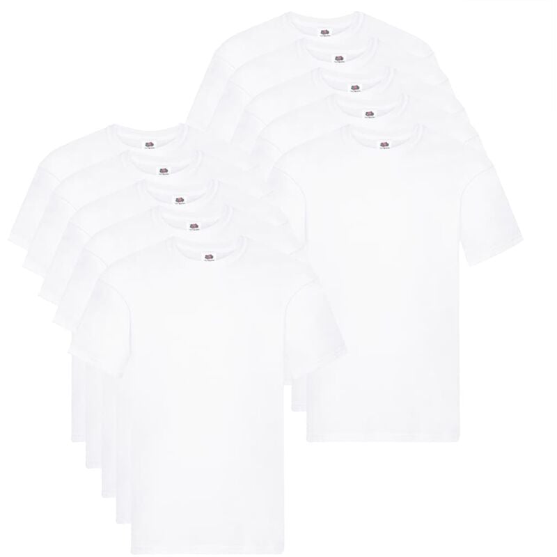 

Fruit of the Loom Camisetas originales 10 uds blancas S algodón - Blanco