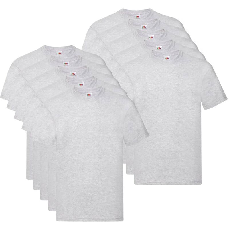 

Fruit of the Loom Camisetas originales 10 uds gris 3XL algodón - Gris
