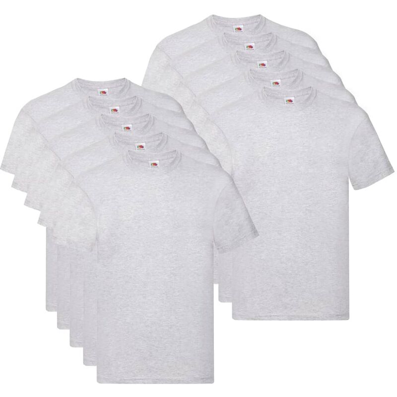 

Fruit of the Loom Camisetas originales 10 uds gris 4XL algodón - Gris