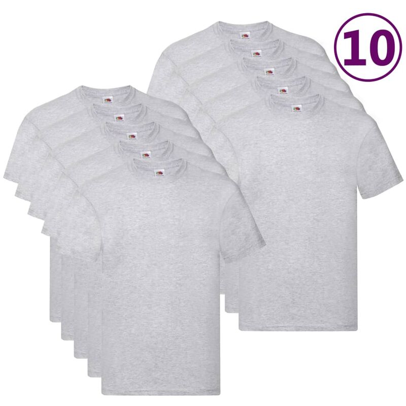 

Fruit of the loom camisetas originales 10 uds gris xl algodón - Rogal