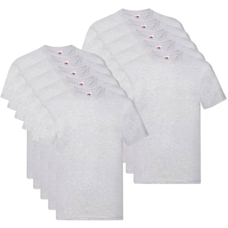 

Fruit of the Loom Camisetas originales 10 uds gris XXL algodón - Gris