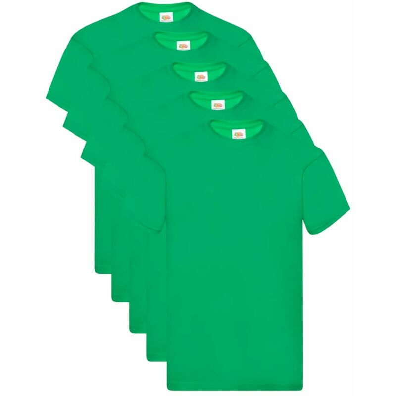 

Fruit of the Loom Camisetas originales 5 uds verde M algodón - Verde