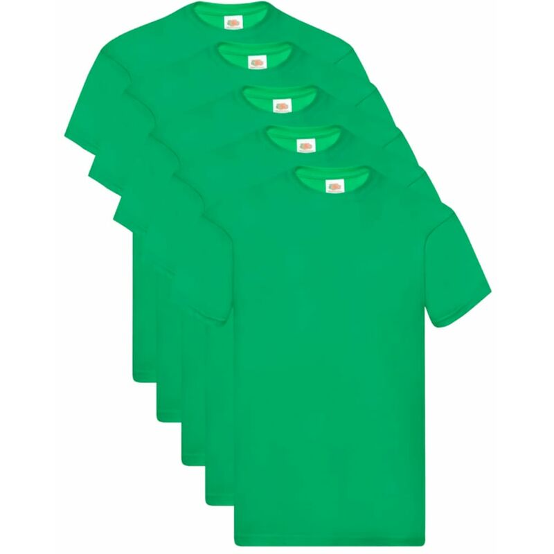 

Fruit of the Loom Camisetas originales 5 uds verde L algodón - Verde
