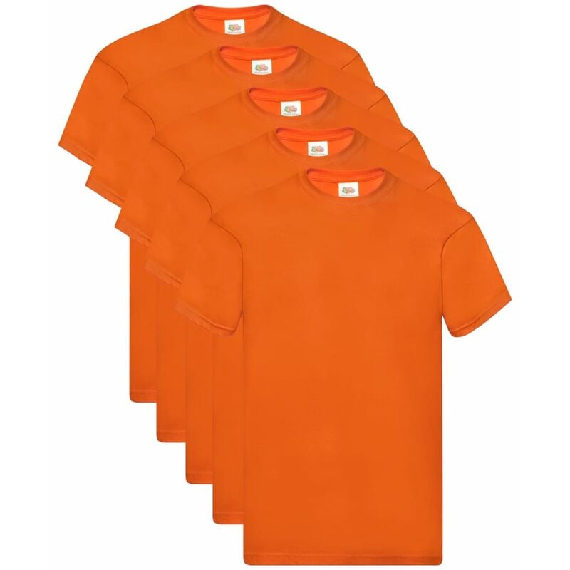 

Fruit of the Loom Camisetas originales 5 uds naranja L algodón - Naranja
