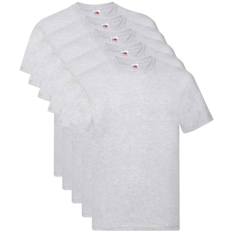 

Fruit of the Loom Camisetas originales 5 uds gris XL algodón - Gris