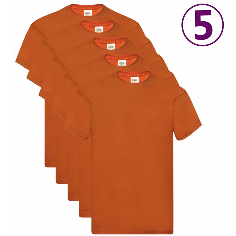 

Fruit of the loom camisetas originales 5 uds naranja l algodón - Rogal