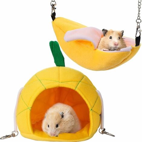 Fruit Pet Coton Nid Hamster Hamac Doux Hamster Cage Suspendue Nid - 2 Pièces