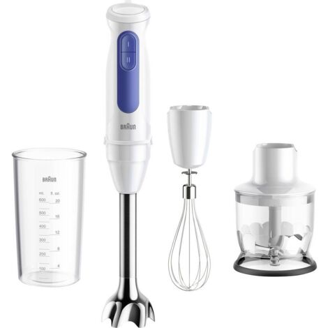 Frullatore a immersione Braun MQ 3020, 900 W, Serie 3, bianco e blu