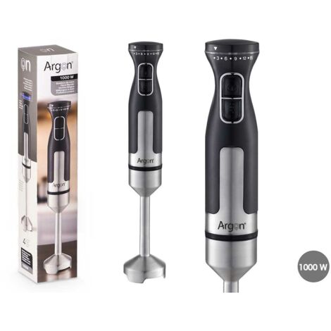 Frullatore ad Immersione Argon Nero Acciaio 1000 W