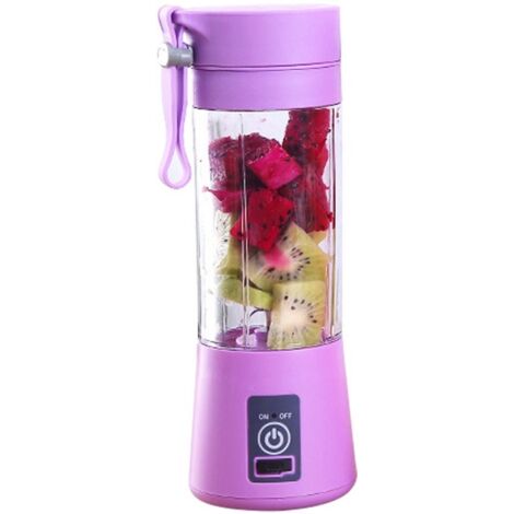 Frullatore portatile - perfetto per preparare frullati e frappè - capacità 380 ml - progettato per l'uso sportivo e in cucina - Paars