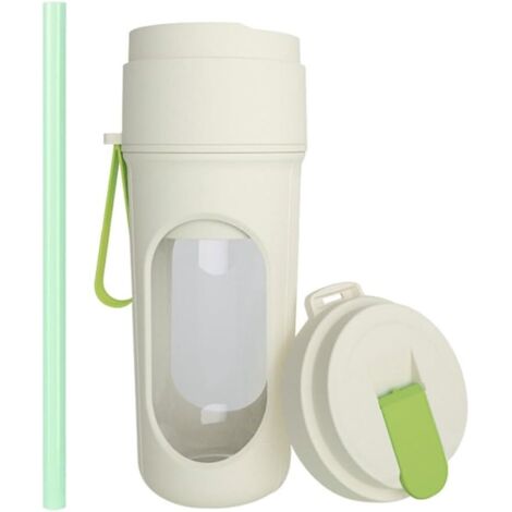 Frullatore/spremiagrumi portatile ricaricabile tramite USB con una capacità di 450 ml, ideale per preparare frullati e per gli appassionati di fitness.