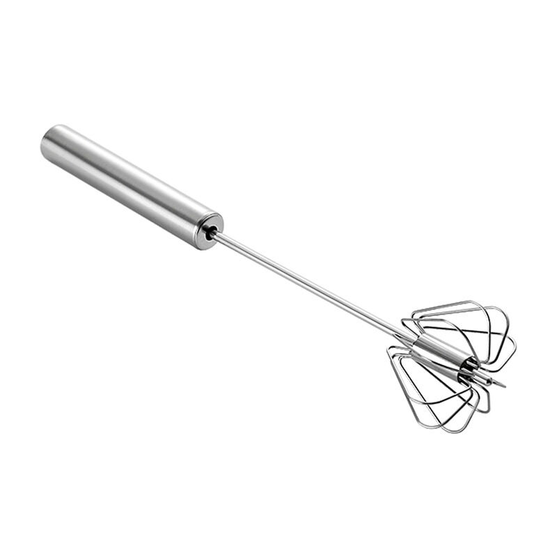 Image of Frusta a mano - Frusta in acciaio inossidabile - Montalatte - Frusta rotante per mescolare, mescolare e mescolare 29 x 7 cm