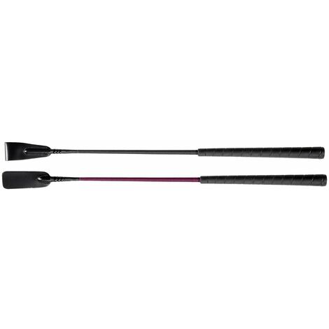 Frustino inglese con anima in fiberglass impugnatura antiscivolo e puntale doppio aperto 65 cm: 65 cm, Nero (10)