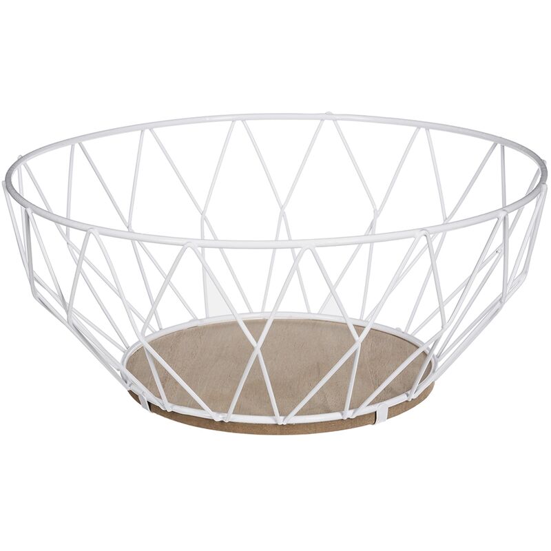 

Cesto-frutero forma diamante blanco 28 cm