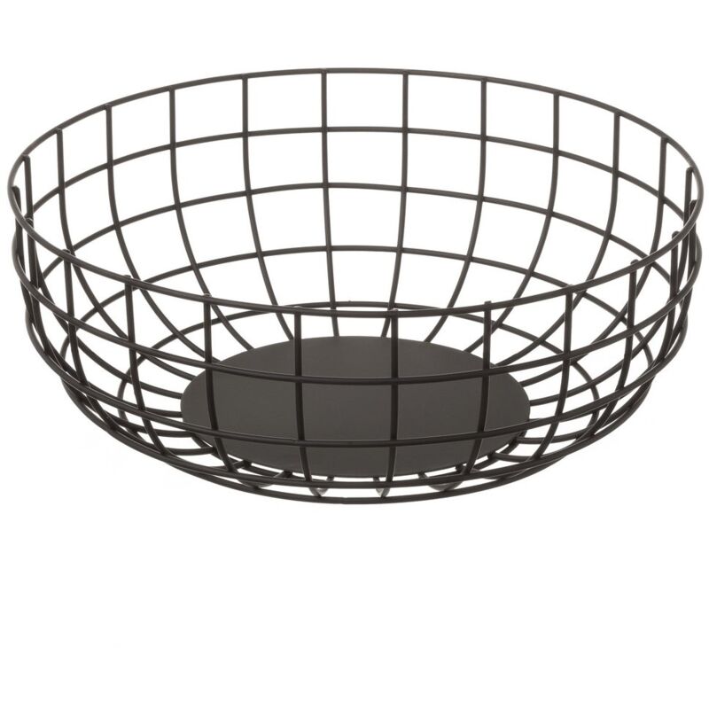 

Frutero negro de metal de 11x30x30 cm