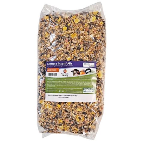 FRUTTA E INSETTI MIX WL GOURMET 1.8KG GRANAGLIE PER UCCELLI GRANIVORI SELVATICI