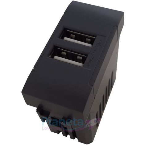Frutti compatibili Bticino Living International nero pulsanti Interruttori prese  T23 USB doppio