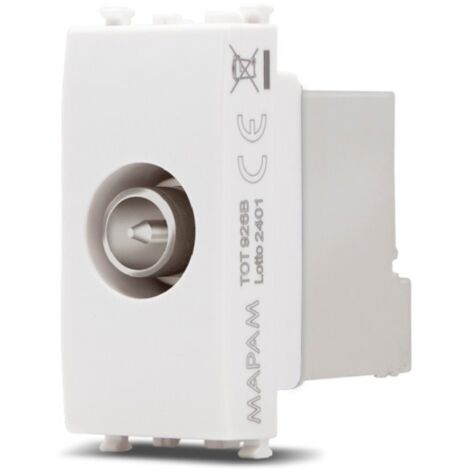 Frutti elettrici compatibili con supporti Vimar Arké bianco interruttore presa pulsante schuko deviatore Presa TV