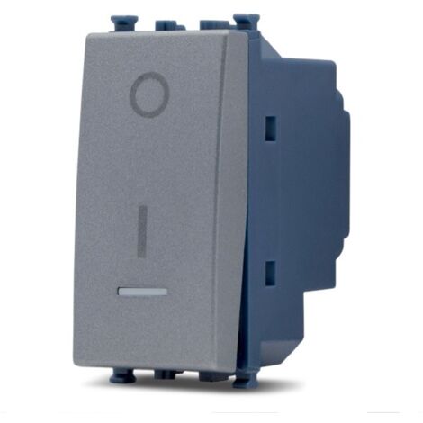 Frutti elettrici compatibili con supporti Vimar Arké grigio scuro interruttore presa pulsante schuko deviatore  Inter. bipolare retroilluminabile