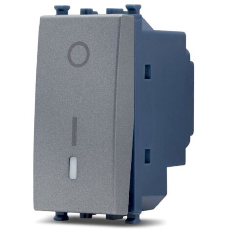 Frutti elettrici compatibili con supporti Vimar Arké grigio scuro interruttore presa pulsante schuko deviatore  Interr.Bipolare