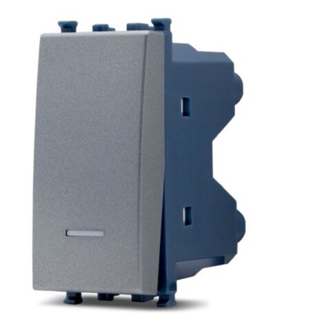 Frutti elettrici compatibili con supporti Vimar Arké grigio scuro interruttore presa pulsante schuko deviatore  Invertitore retroilluminabile