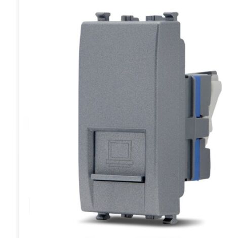 Frutti elettrici compatibili con supporti Vimar Arké grigio scuro interruttore presa pulsante schuko deviatore  Presa Lan