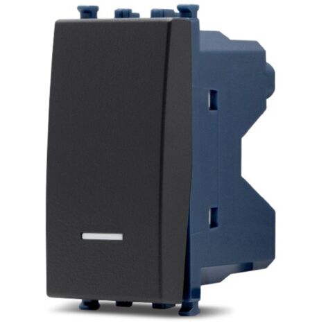 Frutti elettrici compatibili con supporti Vimar Arké nero interruttore presa pulsante schuko deviatore  Invertitore retroilluminabile