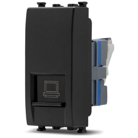 Frutti elettrici compatibili con supporti Vimar Arké nero interruttore presa pulsante schuko deviatore  Presa Lan
