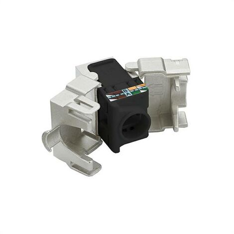 Frutto Keyston Rj45 Utp Cat6, Colore Nero Tooless
